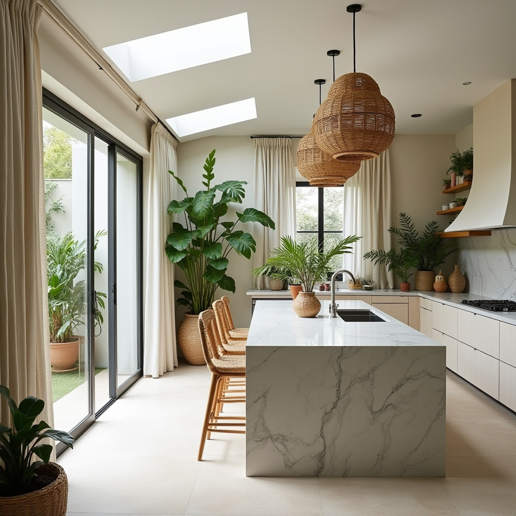 neutral boho kitchen 10