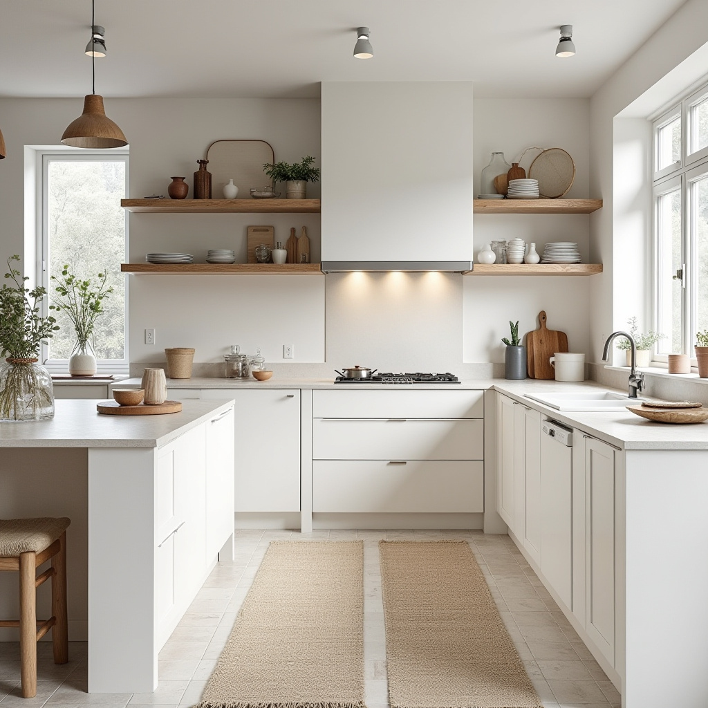 neutral boho kitchen 11