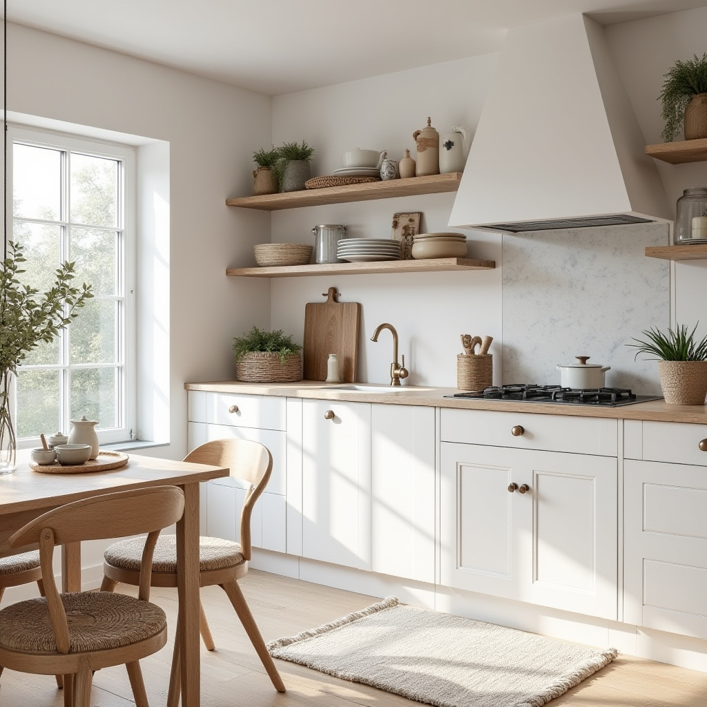 neutral boho kitchen 12