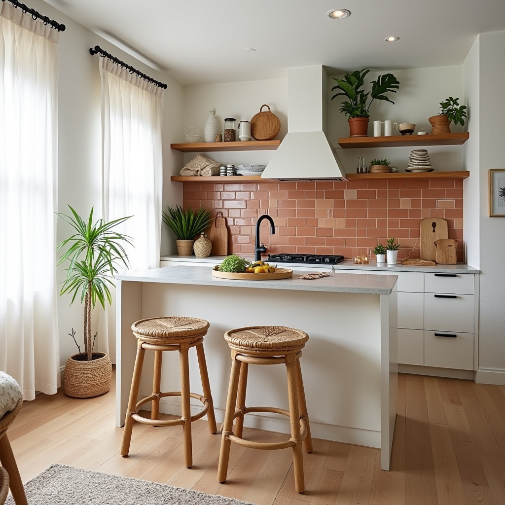 neutral boho kitchen 2