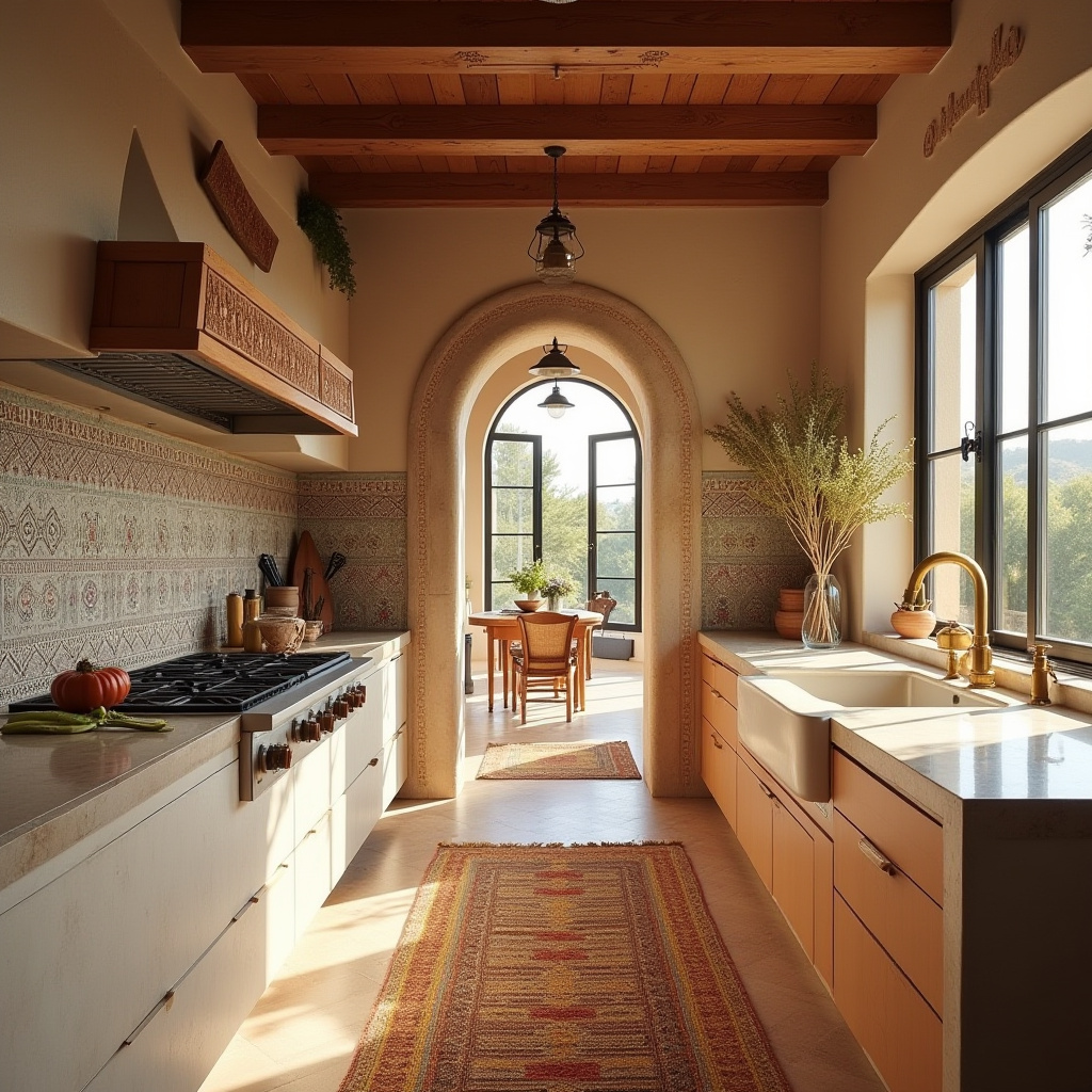 neutral boho kitchen 20