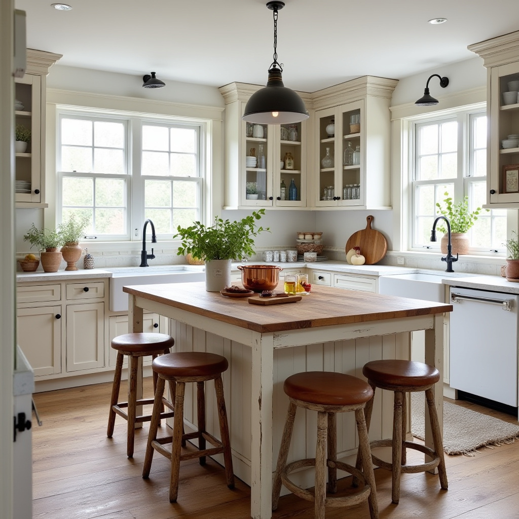 neutral boho kitchen 25