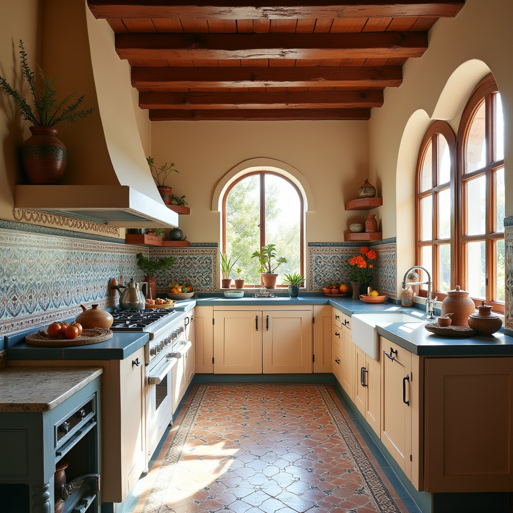 neutral boho kitchen 34