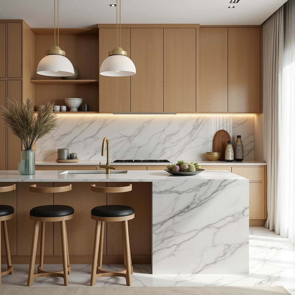 neutral boho kitchen 39
