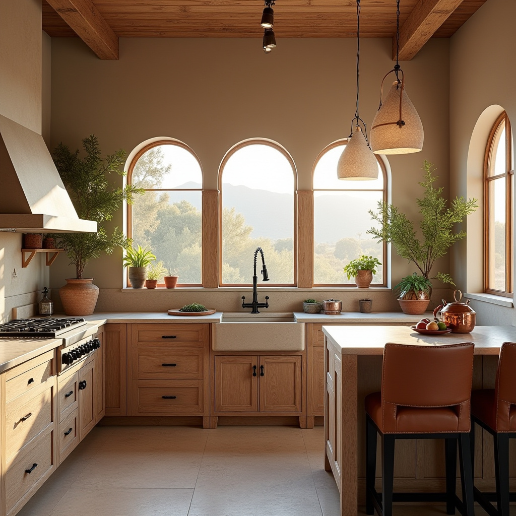 neutral boho kitchen 7