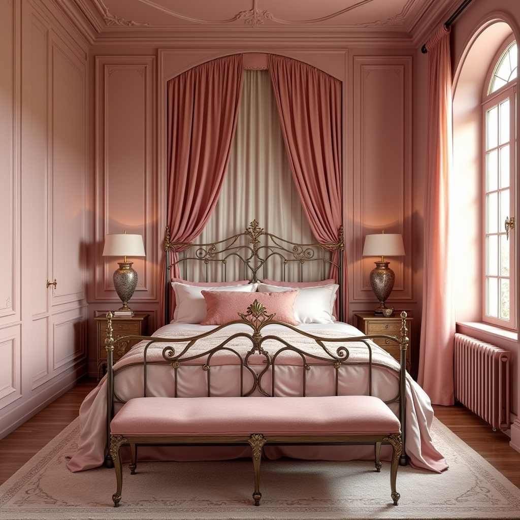 pink boho bedroom 10