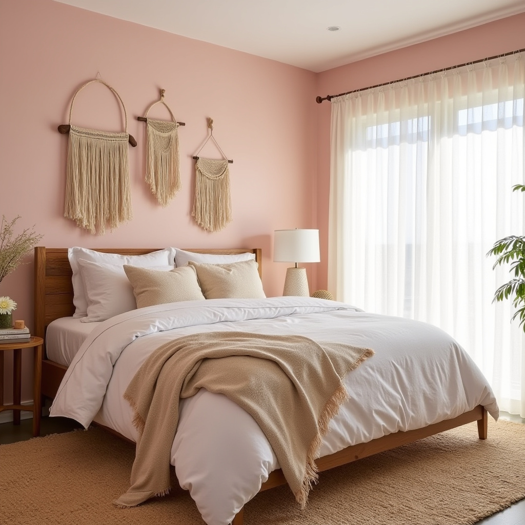 pink boho bedroom 11