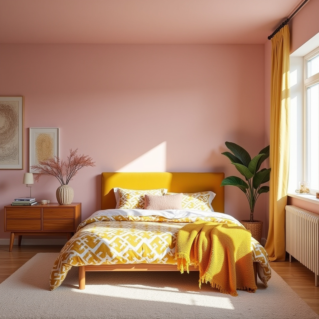 pink boho bedroom 17