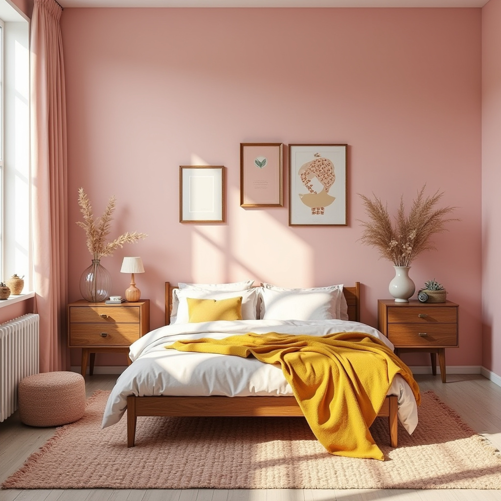 pink boho bedroom 18