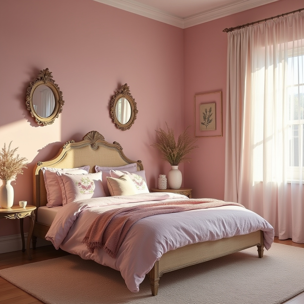 pink boho bedroom 23