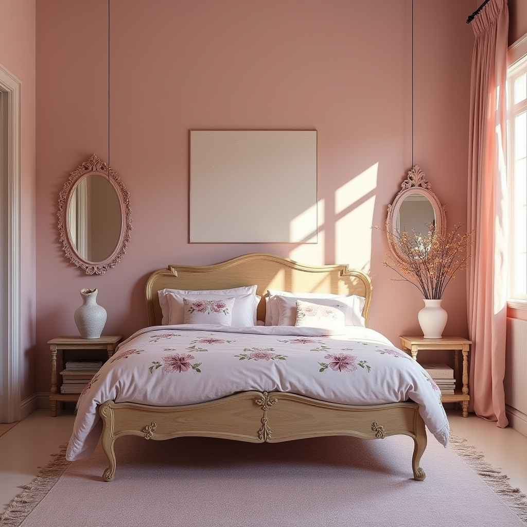 pink boho bedroom 24