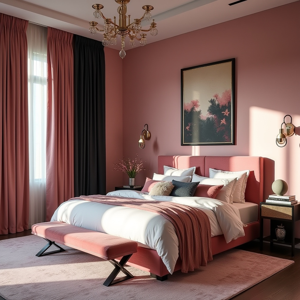 pink boho bedroom 27