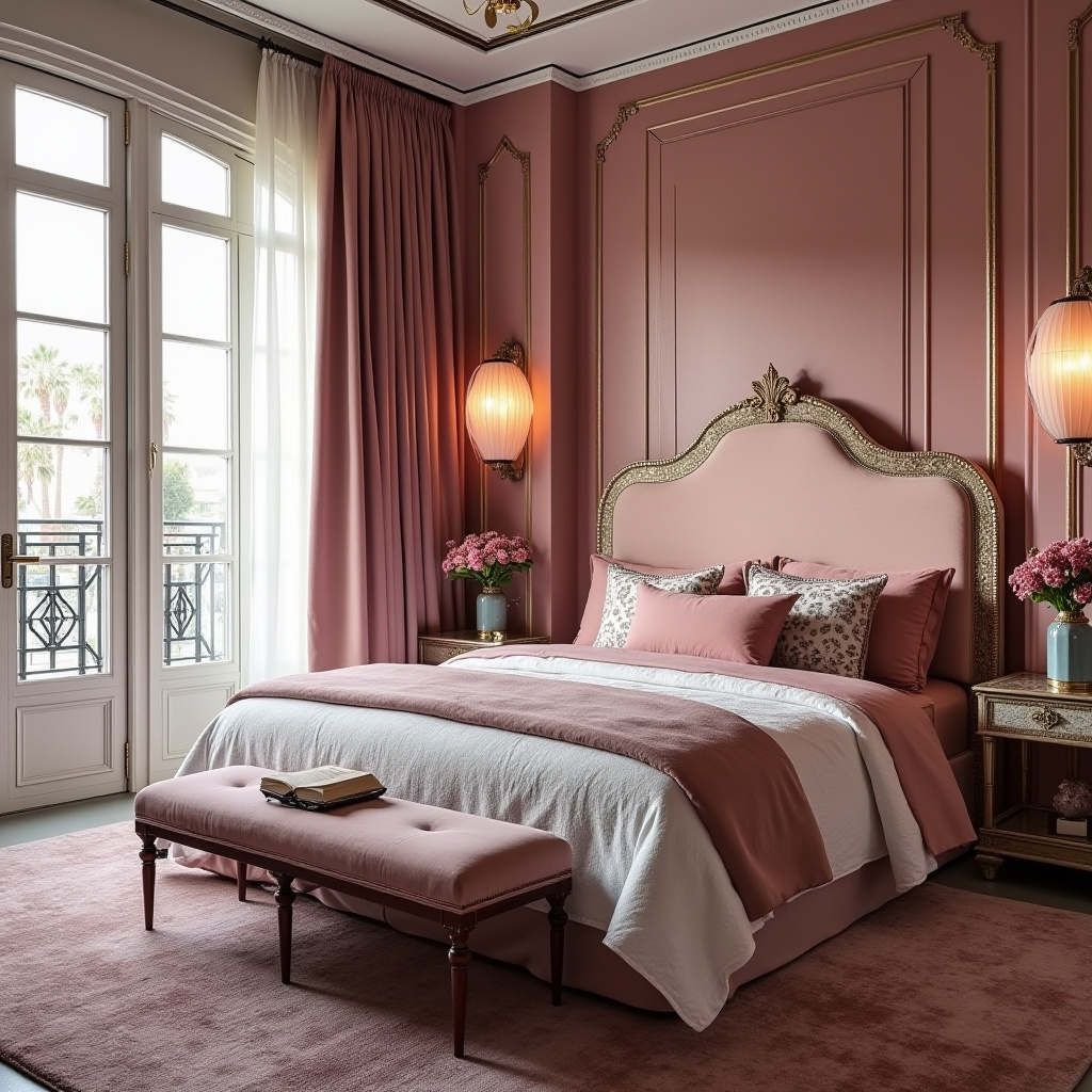 pink boho bedroom 28