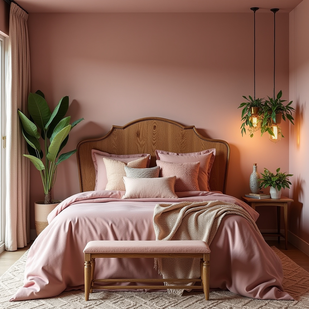 pink boho bedroom 3
