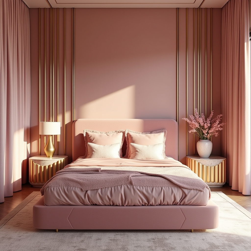 pink boho bedroom 35