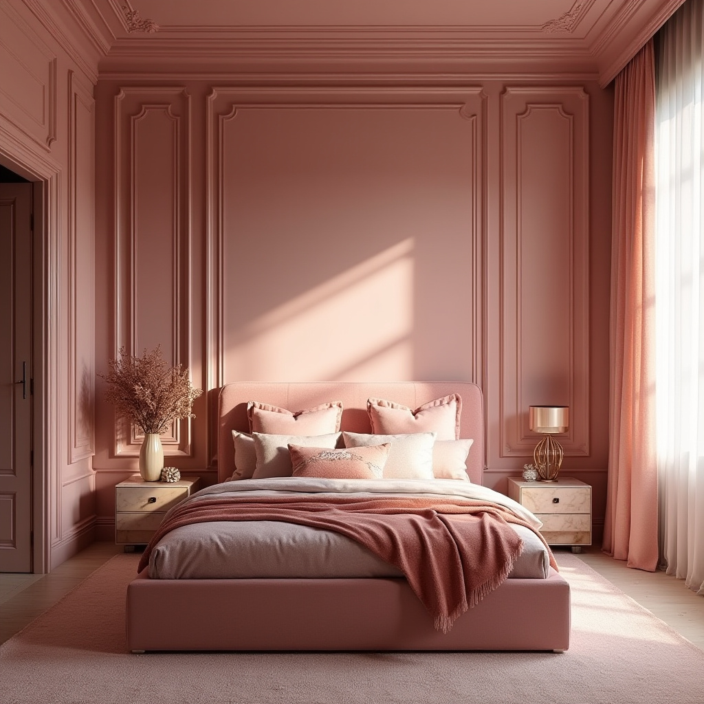 pink boho bedroom 36