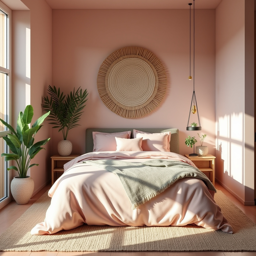 pink boho bedroom 5