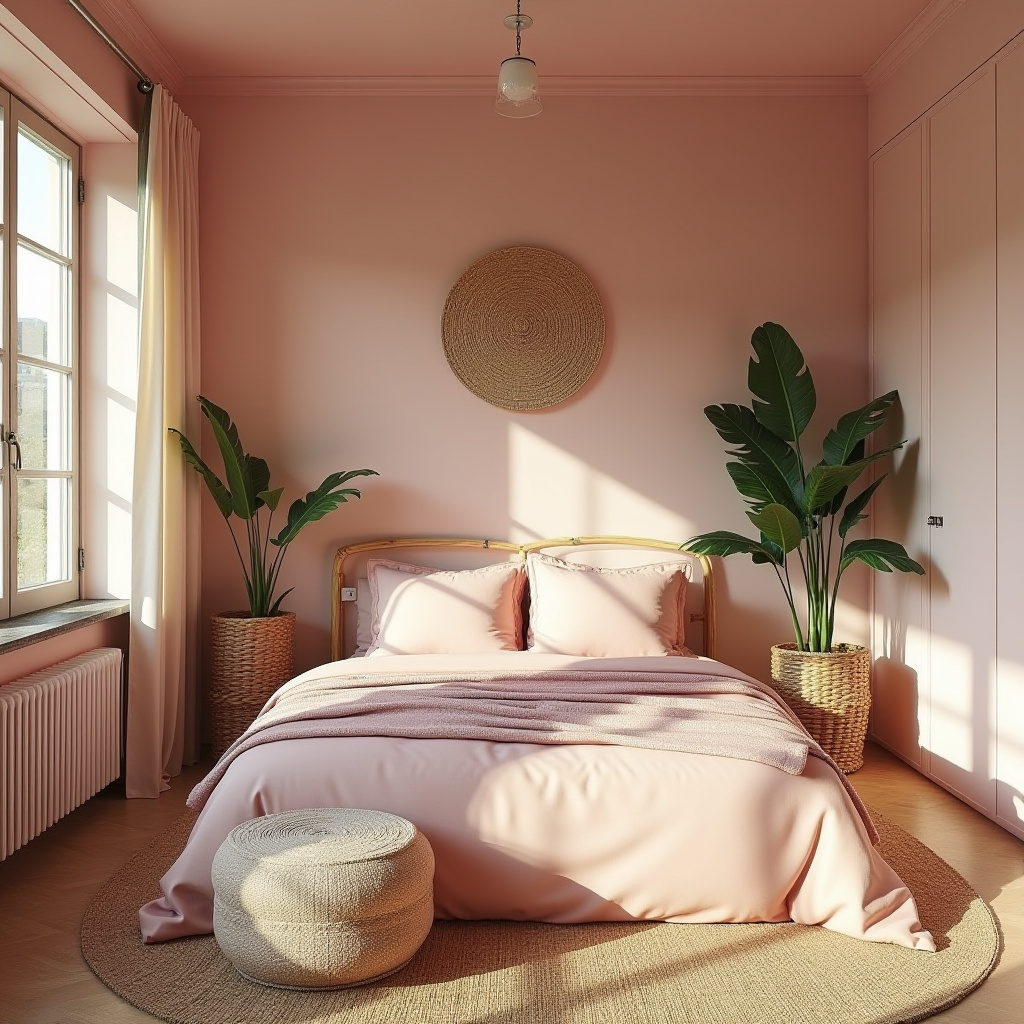 pink boho bedroom 6