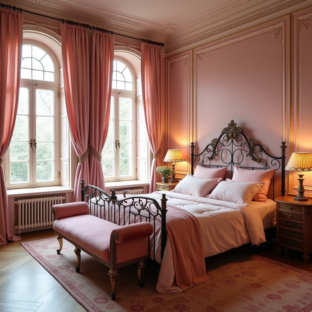 pink boho bedroom 9