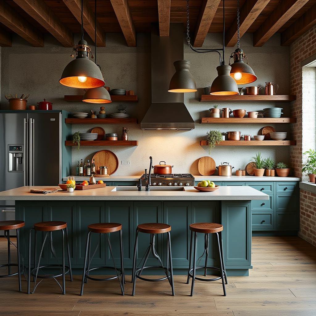 retro boho kitchen 21