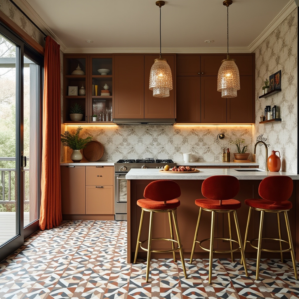 retro boho kitchen 26