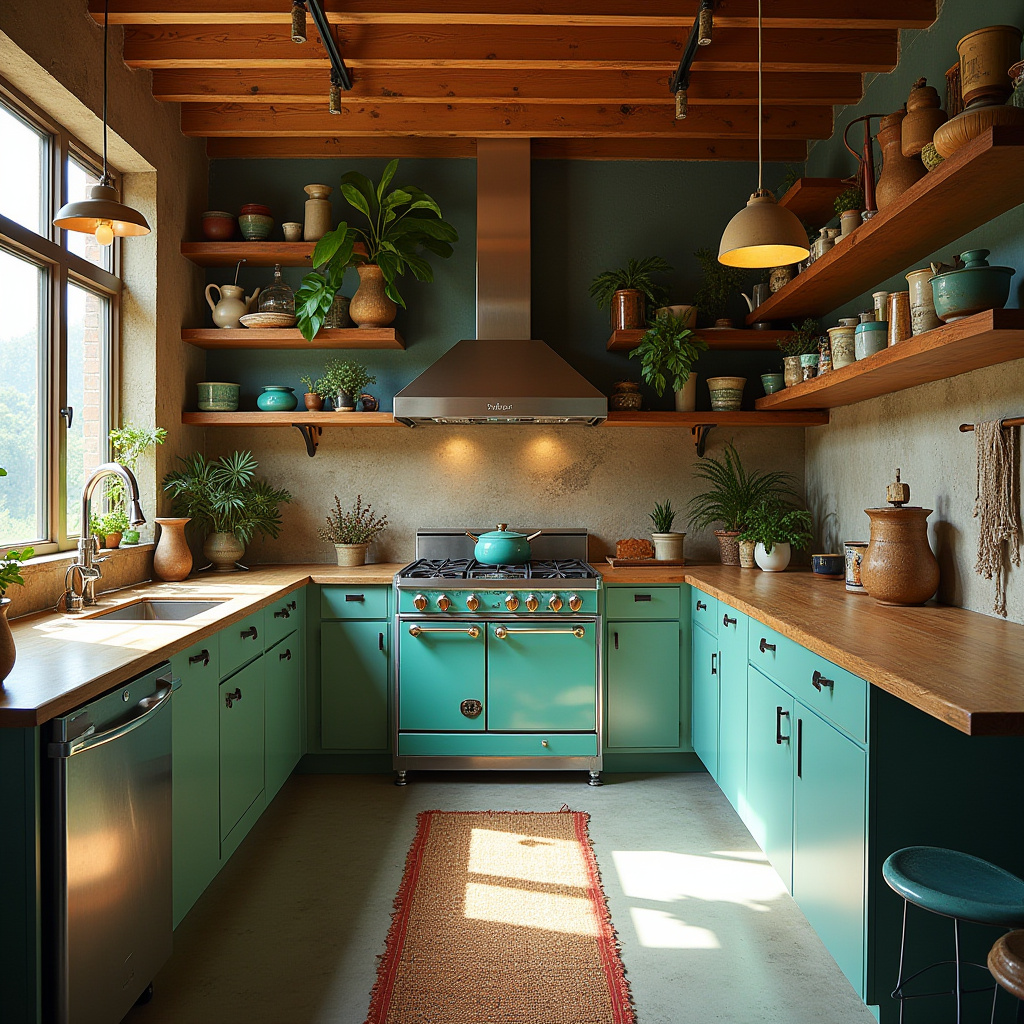 retro boho kitchen 3