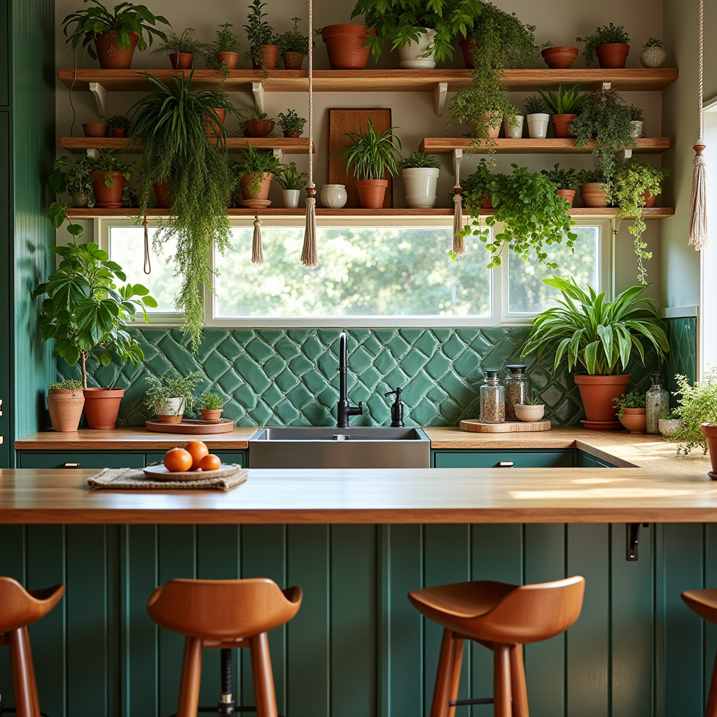 retro boho kitchen 38