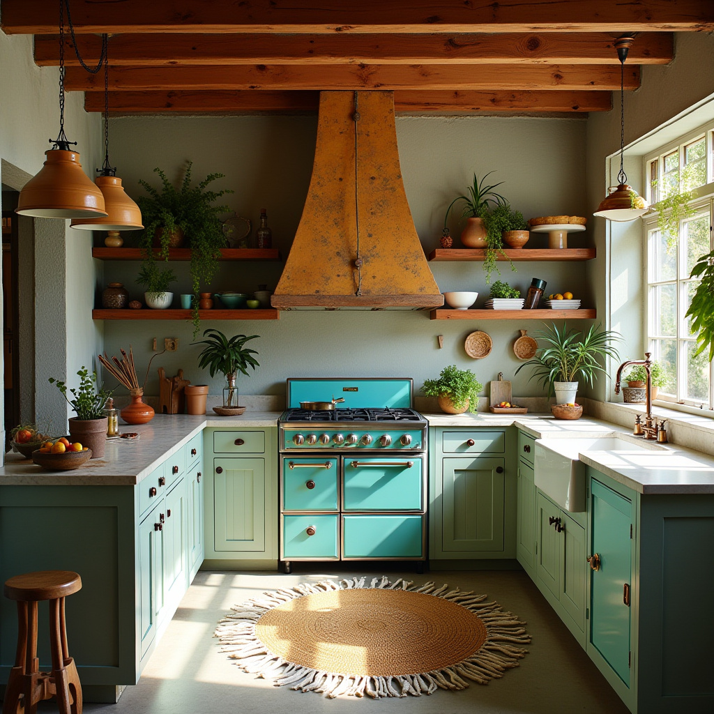 retro boho kitchen 4
