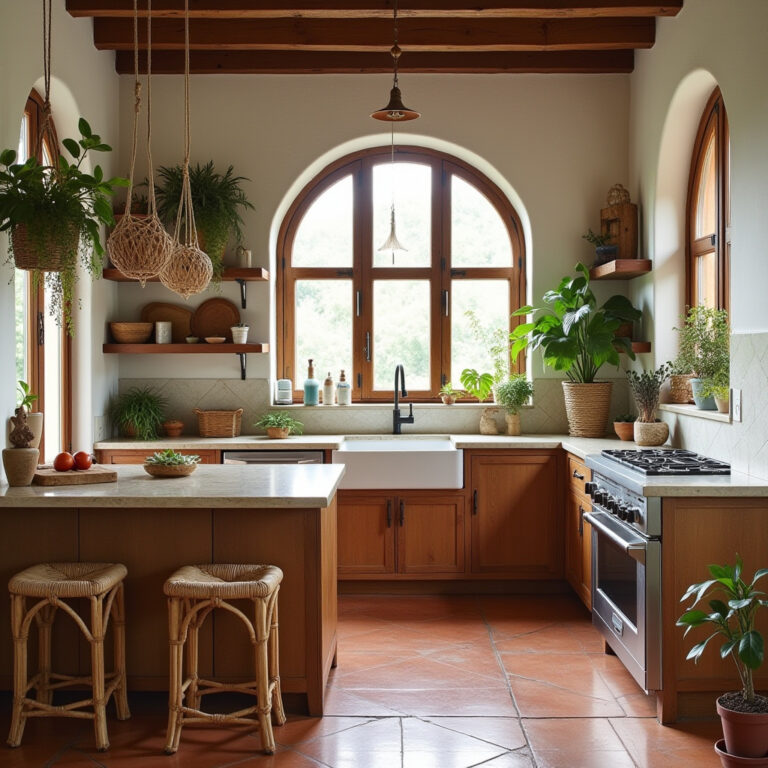 rustic boho kitchen 1