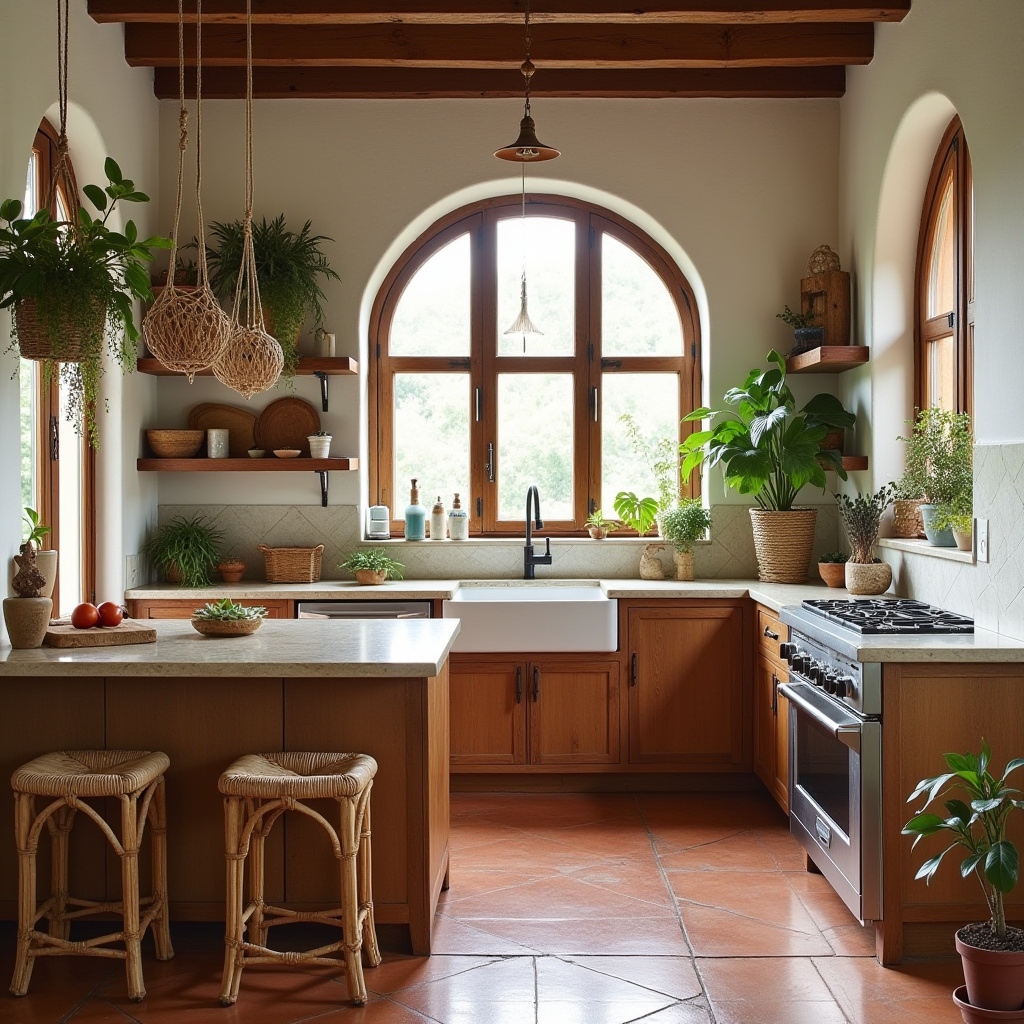 rustic boho kitchen 1