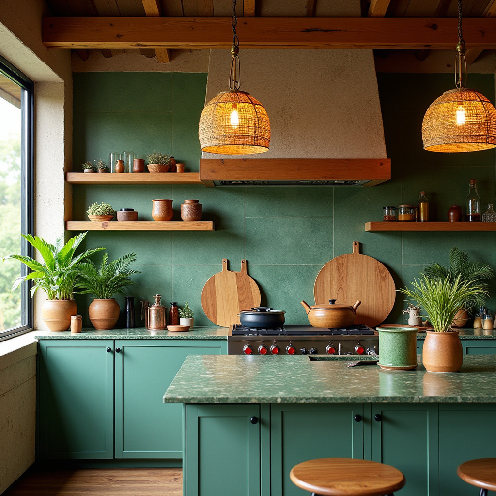 rustic boho kitchen 15