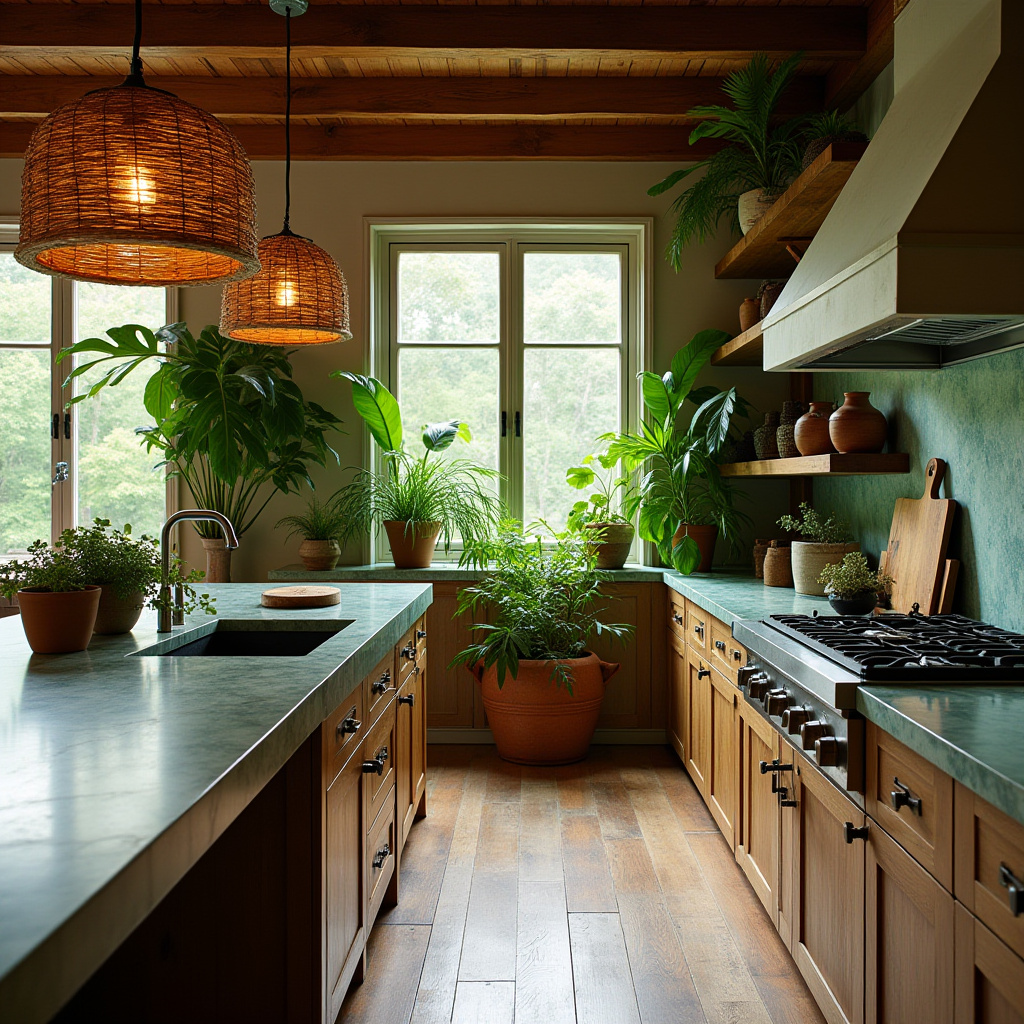 rustic boho kitchen 16