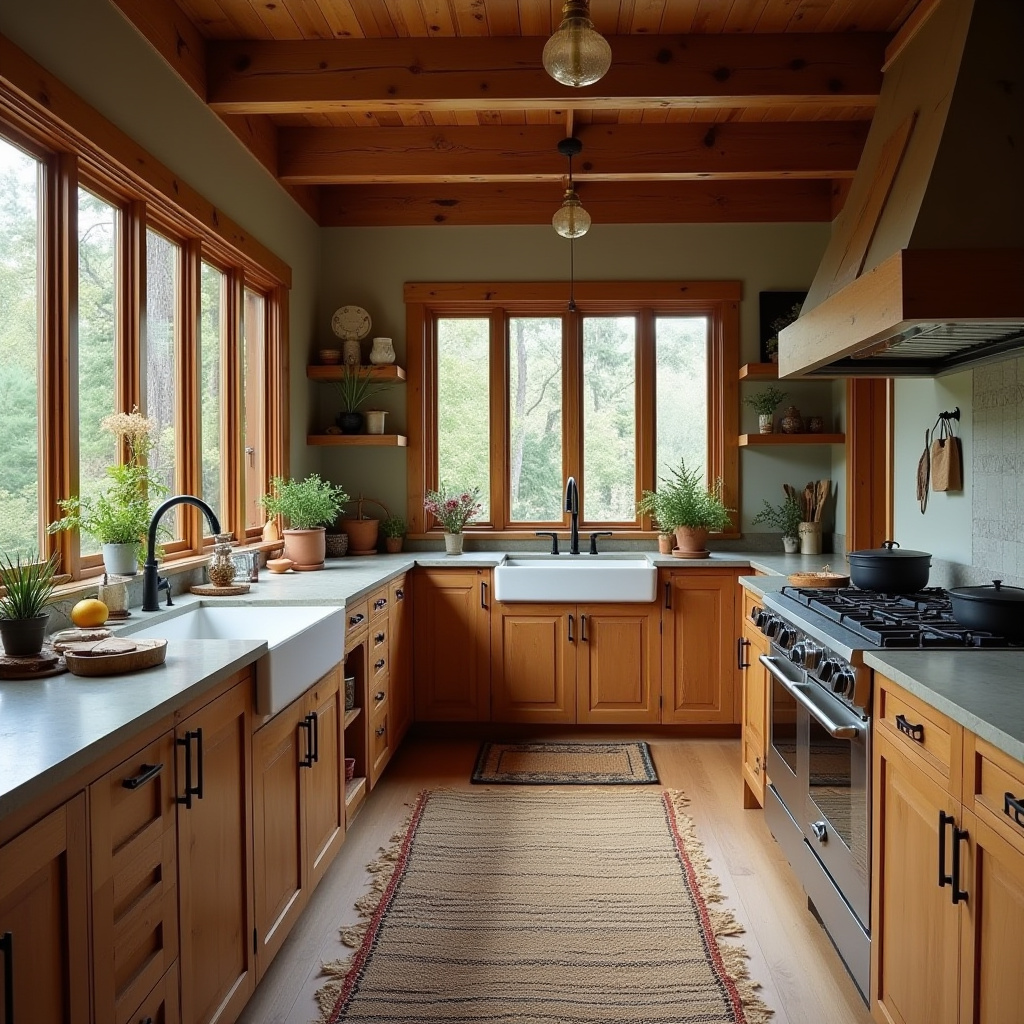 rustic boho kitchen 21