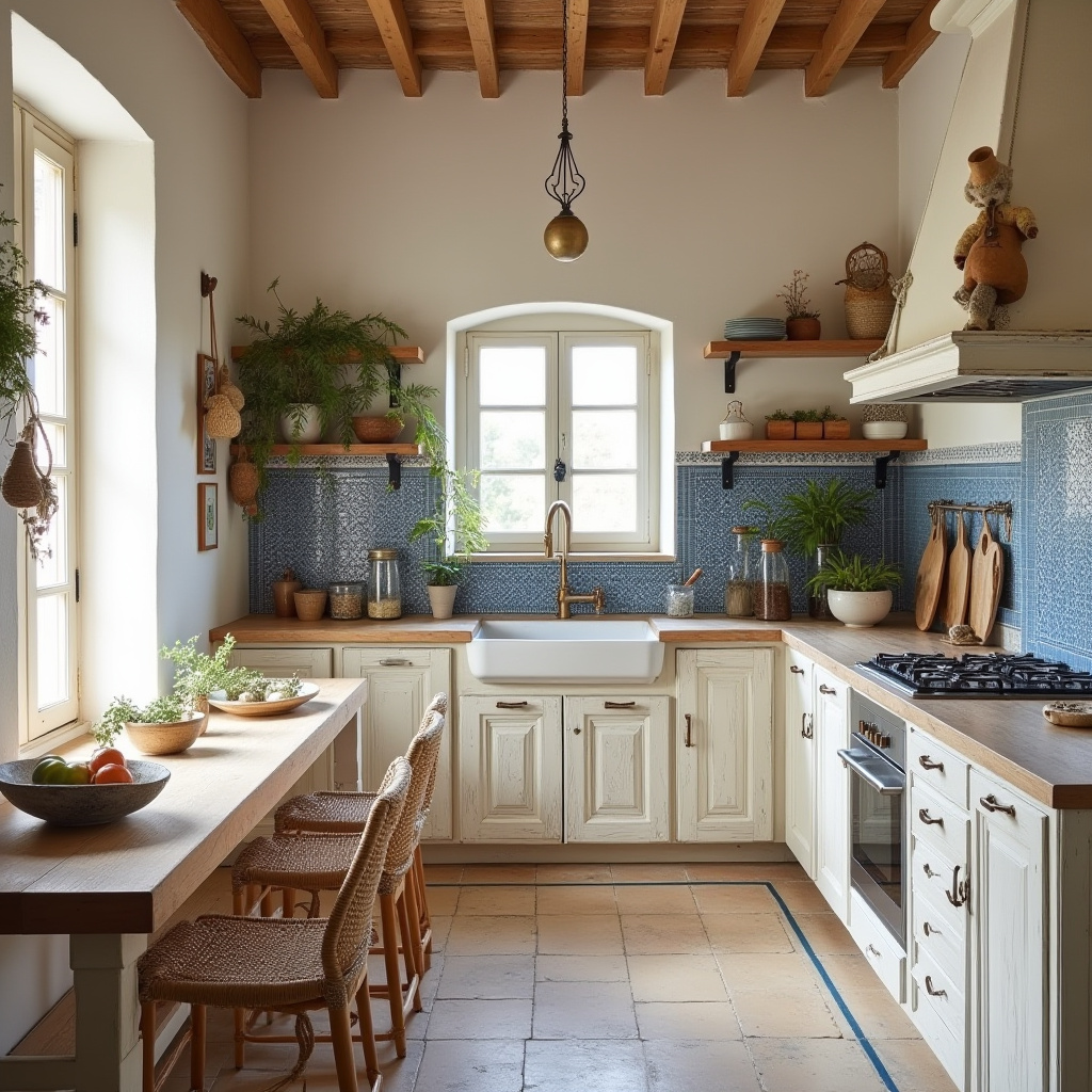 rustic boho kitchen 38