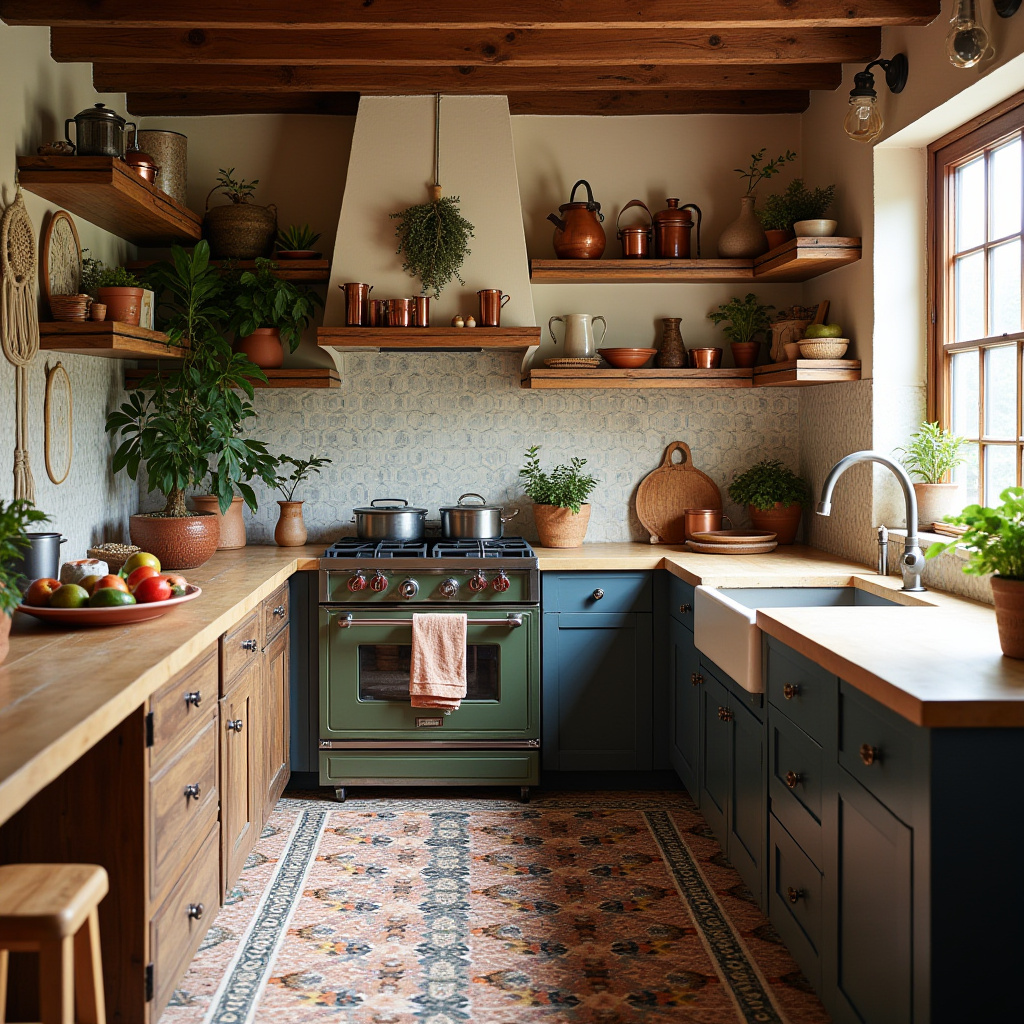 rustic boho kitchen 39