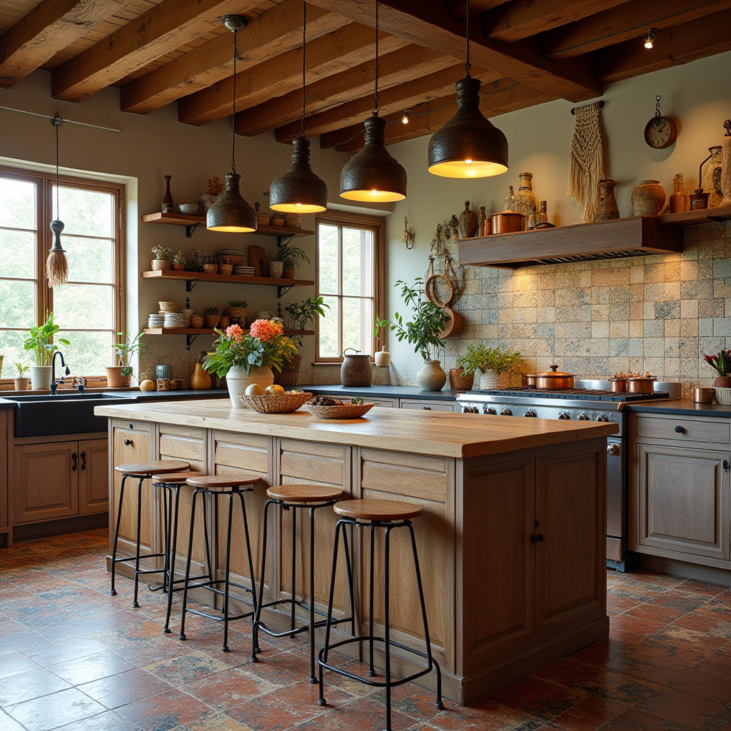 rustic boho kitchen 40