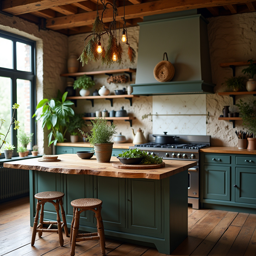 rustic boho kitchen 5