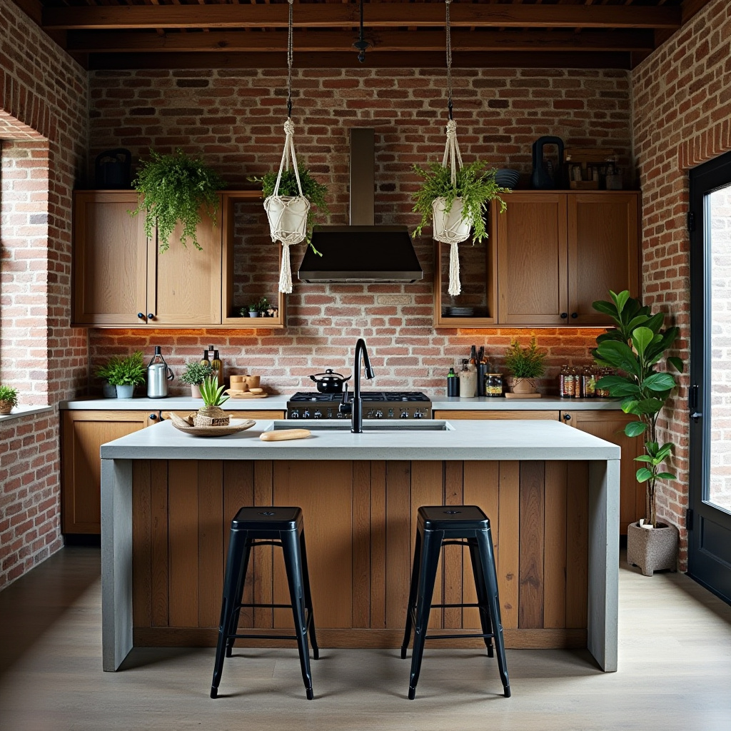 rustic boho kitchen 9