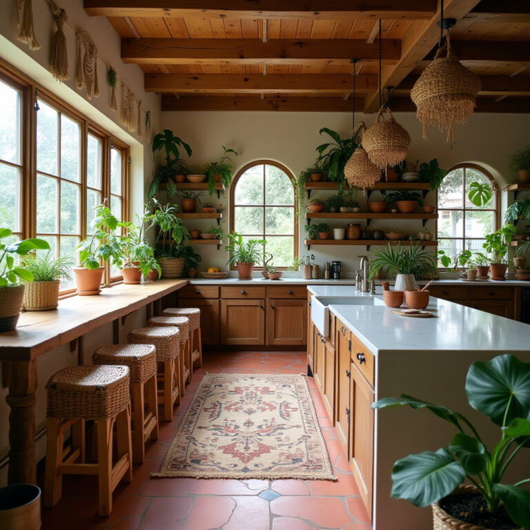 rustic boho kitchen ideas 1