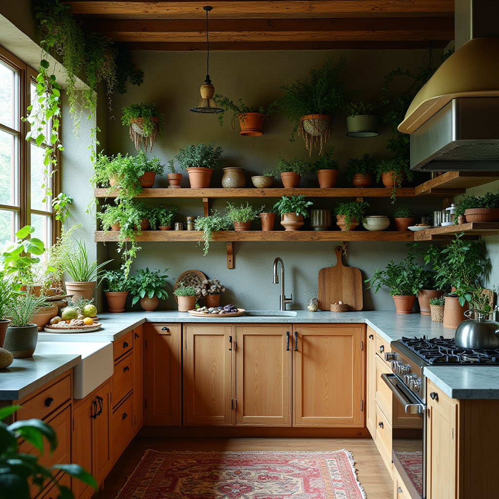 rustic boho kitchen ideas 22
