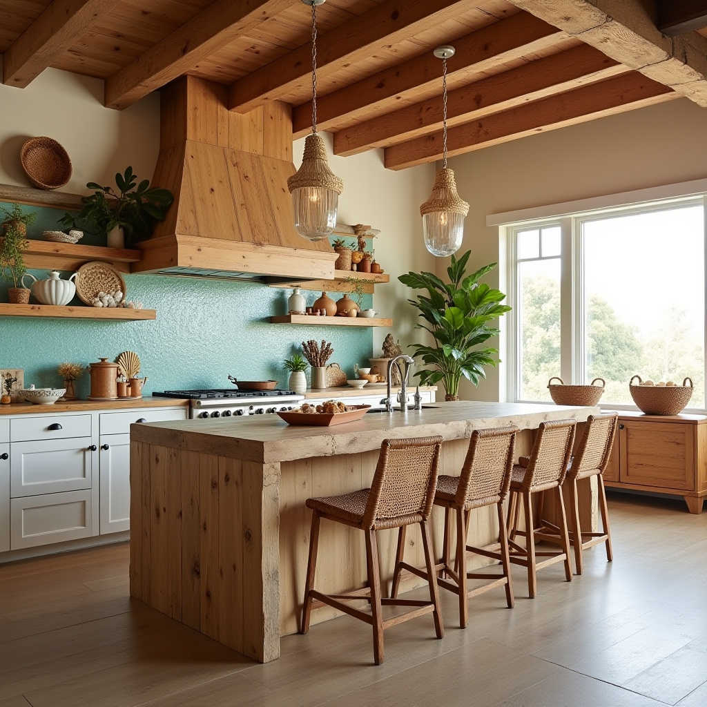 rustic boho kitchen ideas 26