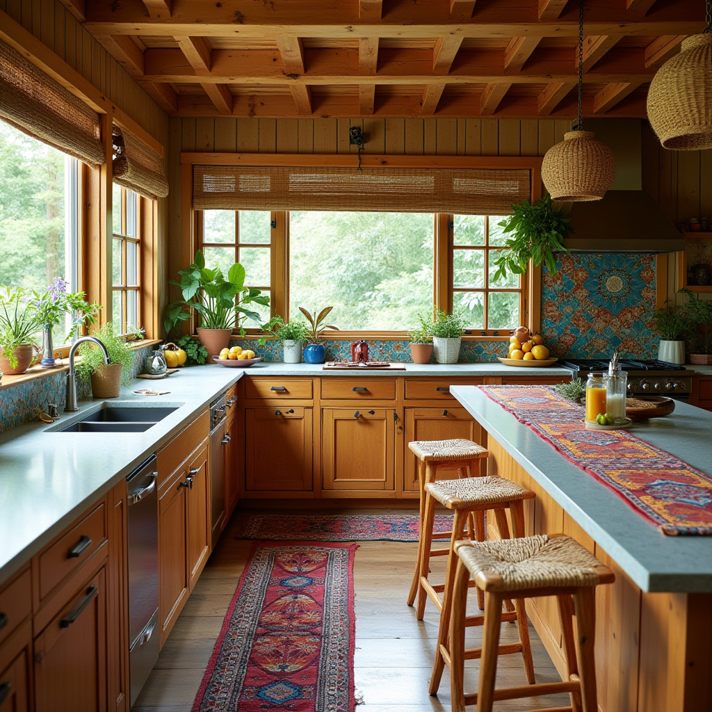rustic boho kitchen ideas 37