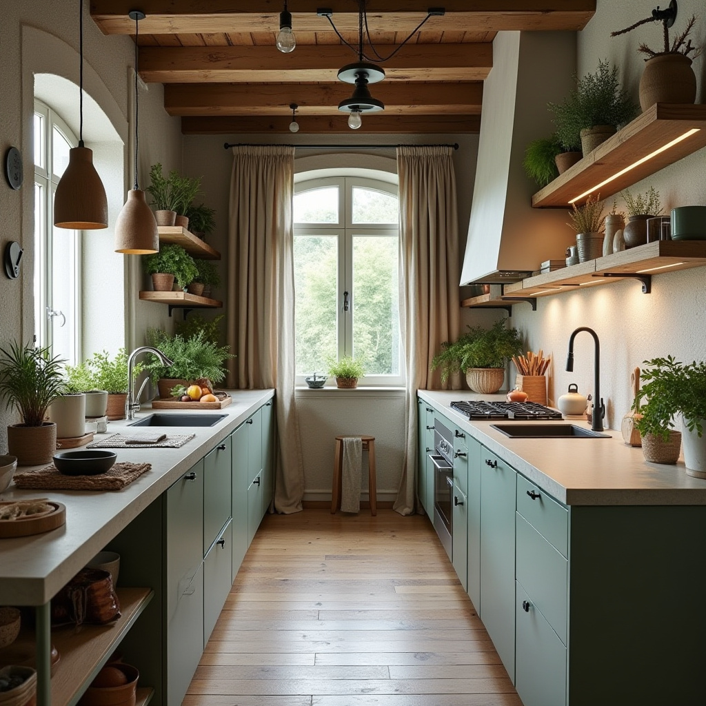 scandi boho kitchen 9