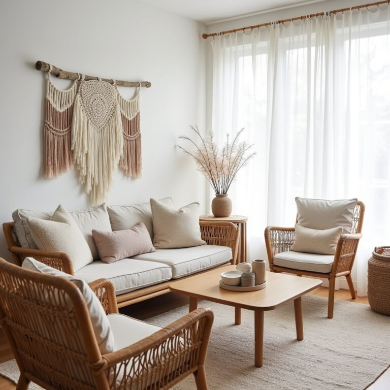 scandi boho living room 1