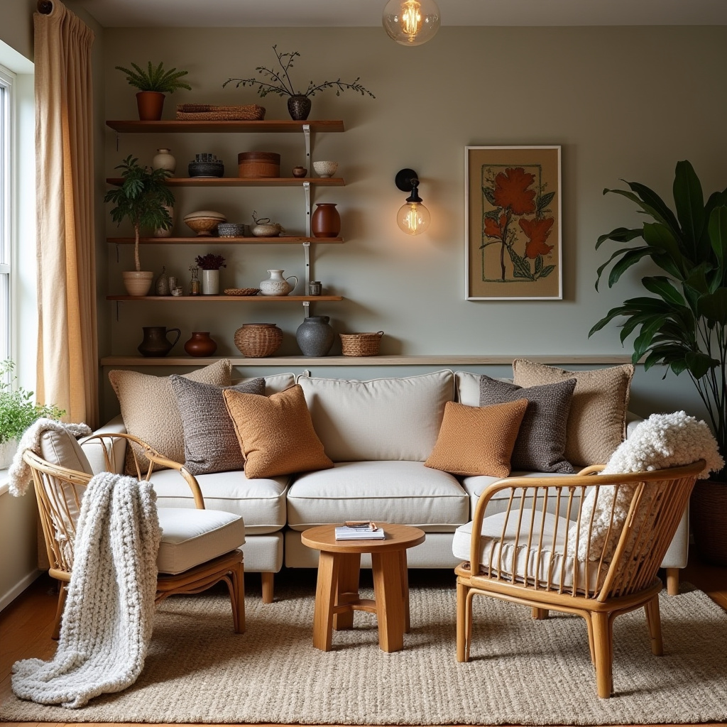 scandi boho living room 10