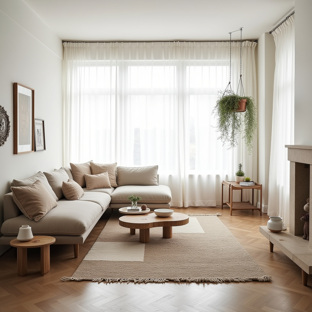 scandi boho living room 11