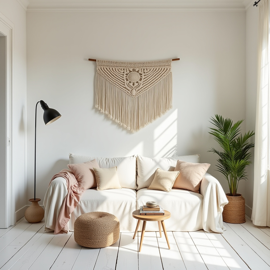 scandi boho living room 15