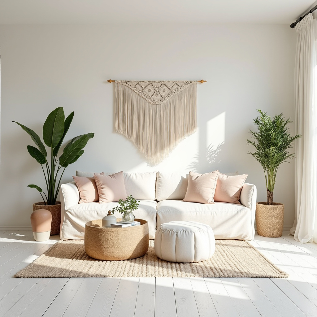 scandi boho living room 16