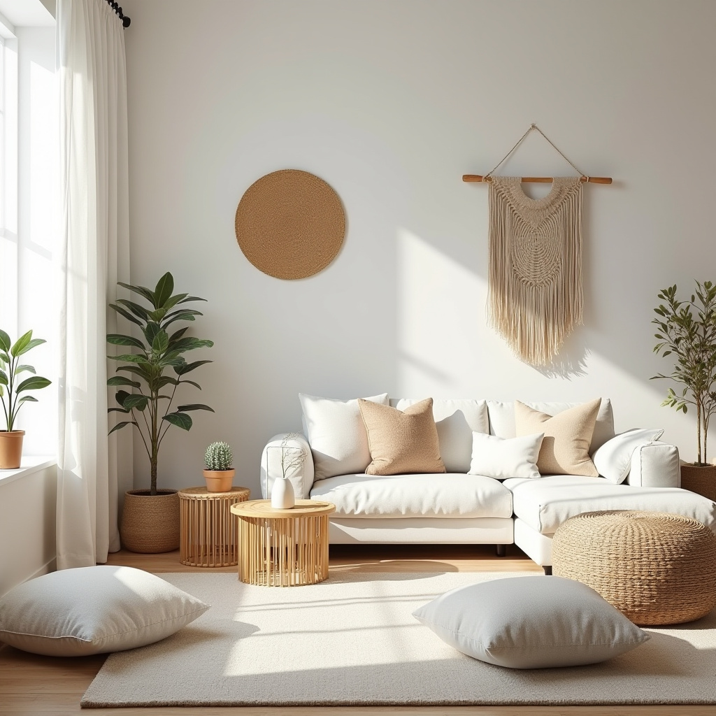 scandi boho living room 17