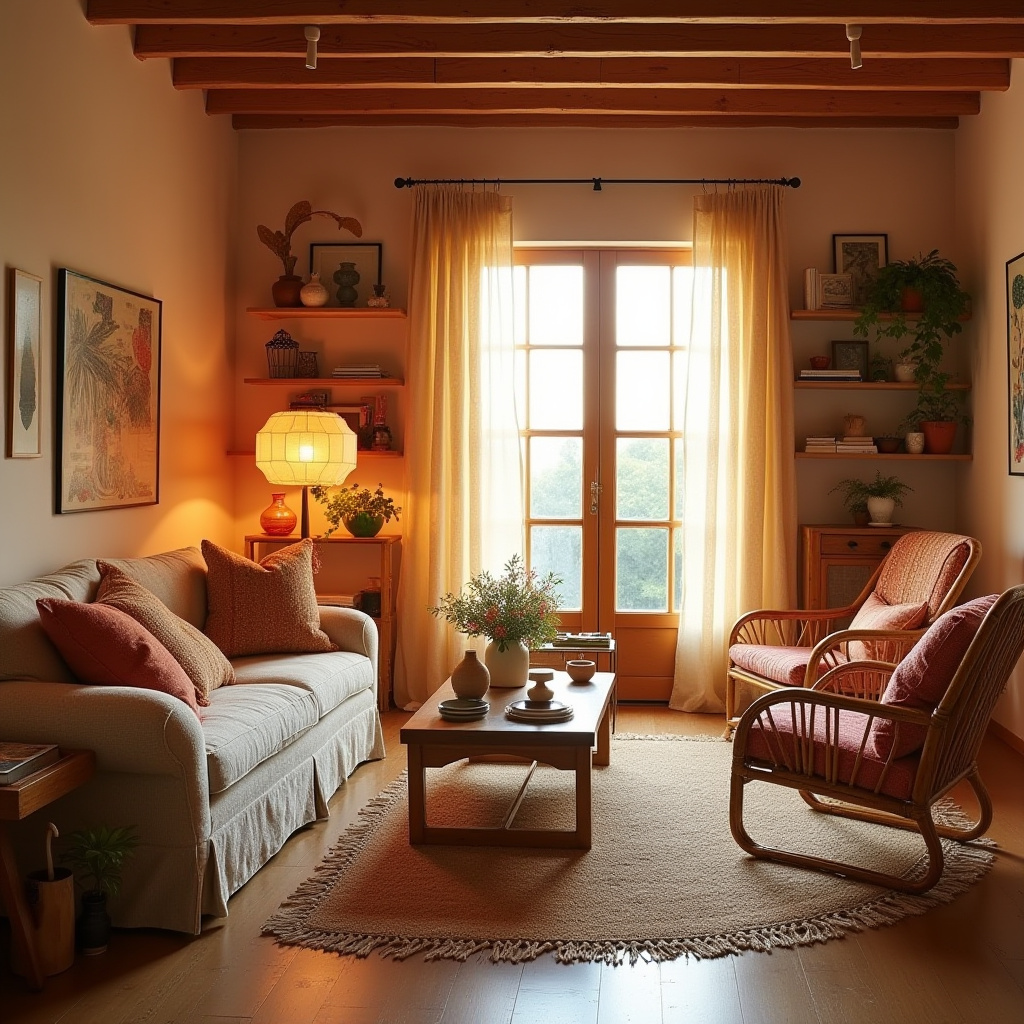 scandi boho living room 25